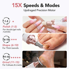 LitBear ergonomic pen-style nail filer enabling precise control for beginners and pros