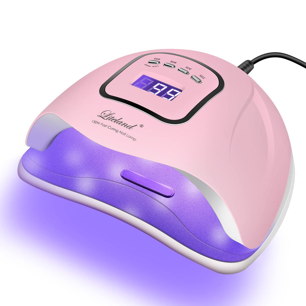 Liteland UV nail lamp front view highlights compact design and 150W curing power.