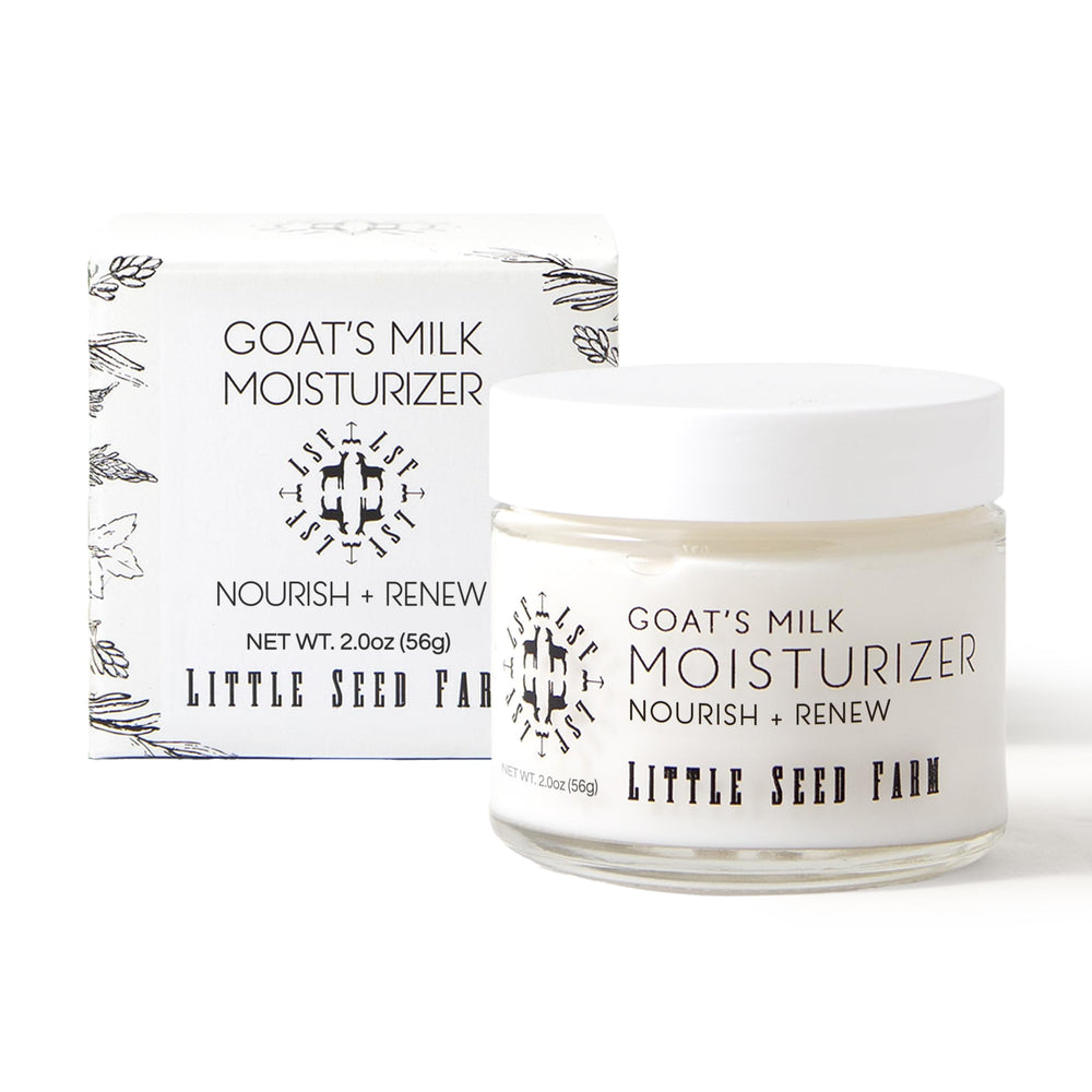 Little Seed Farm Goat's Milk Face Moisturizer bottle ready for daily hydration.