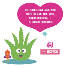 Little Roseberry gel with organic aloe vera provides soothing hydration