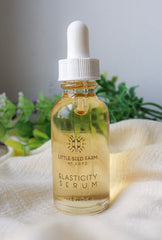 Little Seed Farm Elasticity Serum pump indicates easy daily application and quick absorption.