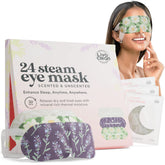 LivaClean 24 steam eye mask pack opened delivering warm relaxing routine