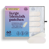 LivaClean 60ct large pimple patches pack front; shield skin during busy days