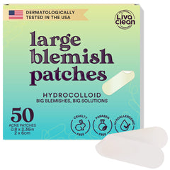 LivaClean large pimple patch on the face for overnight oil absorption and clarity