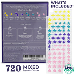 Livaclean star patch 14mm jelly pink provides discrete blemish protection and oil absorption.