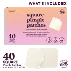 LivaClean XL patch on forehead provides large area protection against oils