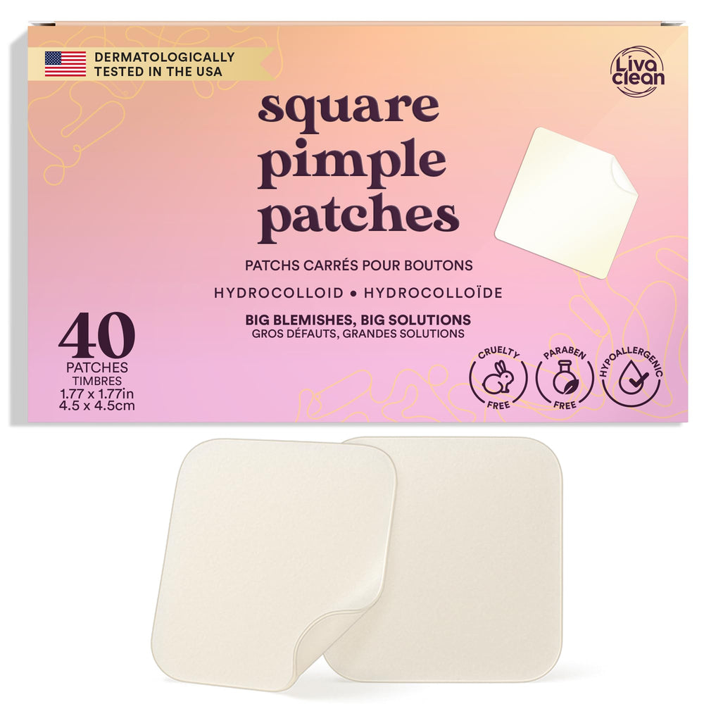 LivaClean XL pimple patch on the nose area for discreet oil control coverage