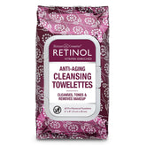 LIVAURA retinol cleansing towelettes packaging for travel-ready cleansing