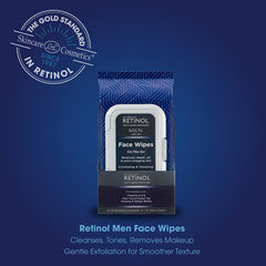 LIVAURA Retinol Men wipe with micellar water lifting impurities for quick daily cleansing