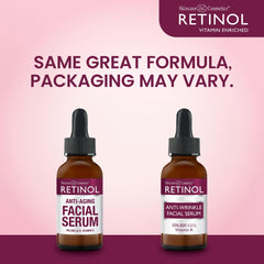 LIVAURA Retinol serum packaging front shows trusted branding and anti-wrinkle care potential.