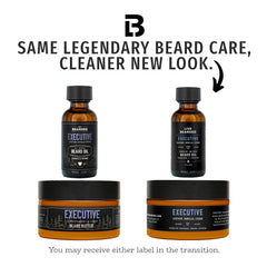 Live Bearded natural ingredients label featuring shea, argan and jojoba