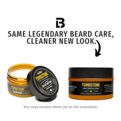 Live Bearded beard butter applied by hands for quick beard care.