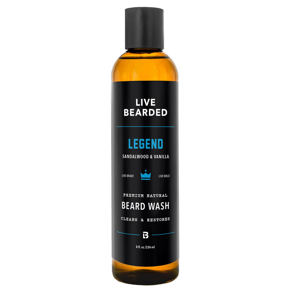 Live Bearded Beard Wash bottle front view for easy daily cleansing and refreshment.