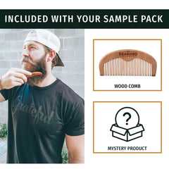 Live Bearded sample-pack beard wash bottle for refreshing cleanse.