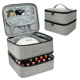 LIVEBAY nail polish organizer bottom layer foam divider keeps 30 bottles secure during storage