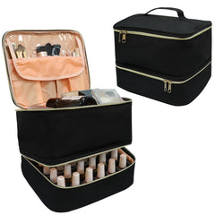 LIVEBAY Nail Polish Organizer top layer showing UV lamp storage for neat setup