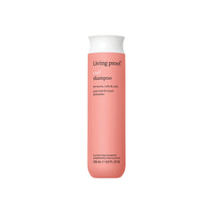 Living Proof Curl Shampoo bottle front shows sleek design for defined curls