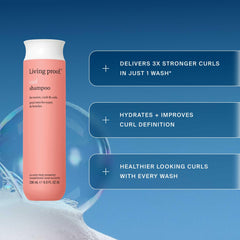 Living Proof Curl Shampoo lather close-up highlights slip for detangling
