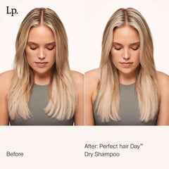 Living Proof dry shampoo spray close-up highlighting quick odor and sweat absorption