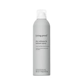 Living Proof Full Dry Volume & Texture Spray bottle close-up showing root lift.