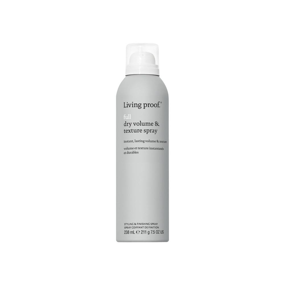 Living proof Full Dry Volume & Texture Spray bottle for instant lift and revivable texture.