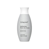 Living Proof Full Thickening Blow-Dry Cream bottle promises airy volume and lightweight conditioning.