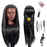 LJSMJF mannequin head frontal view for realistic styling practice