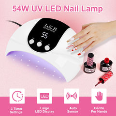 LKE lamp offers 60s, 80s, and 99s timers for flexible gel layering