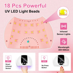 LKE UV light auto-sensor hands-in-out demonstrates touch-free operation.