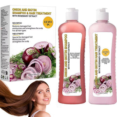 LMDGDS Onion Biotin and Rosemary Shampoo bottle shows silicone-free cleansing for daily hair refreshment.