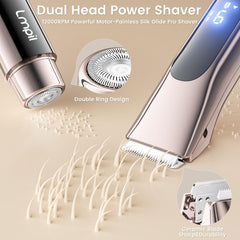 Lmpil bikini trimmer ceramic blade offers gentle, hypoallergenic shaving