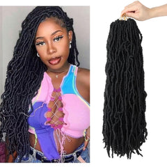 LMZIM 18-inch Soft Locs seven-pack packaging for easy head coverage planning.