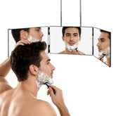 LMZNXCZ 3-way mirror back view helps you check the back of your head during grooming.