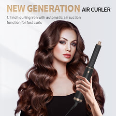 LNSTN Auto Wrap Curlers in use for effortless directional curling.