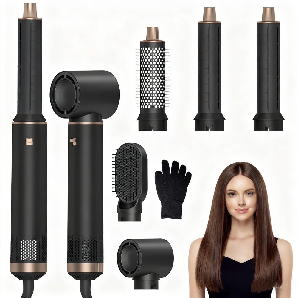 LNSTN Blow Dryer Brush 5in Ionic Styler in action delivering smooth, glossy finishes.
