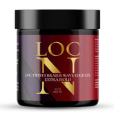 LOCN Twist Braids Edge Control Gel bottle for long-lasting hold and non-greasy finish.