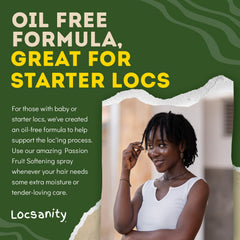 Locsanity sisterlocks loc-softening spray application for flexible, non-greasy moisture.