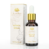 LodBar Retinol Serum bottle with pump for easy, mess-free application.