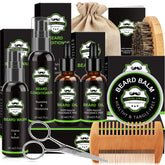 LOKDLAWEN beard kit full packaging showing all 10-in-1 tools for daily grooming.