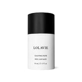 LolaVie Sculpting Paste bottle close-up showing matte finish and flexible hold