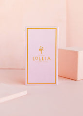 LOLLIA Petite Treat Handcreme Dream close-up shows macadamia and shea for silky skin