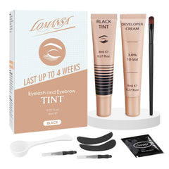 Lomansa Lash Tint Kit box packaging enabling easy at-home salon results