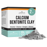 Lone Star Botanicals Calcium Bentonite Clay packaging highlights pharmaceutical-grade purity for at-home detox routines.