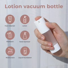 Longway hand sanitizer airless bottle emphasizes mess-free, controlled dispensing.