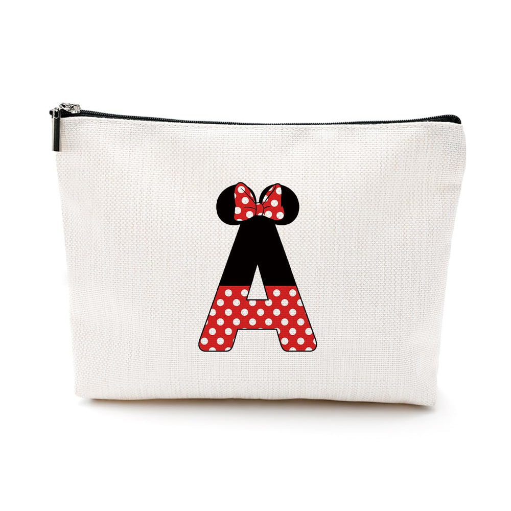 LONGXIN Cute Cartoon Mouse makeup bag front view, portable storage for cosmetics and everyday organization.