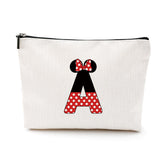 LONGXIN Cute Cartoon Mouse makeup bag front view, portable storage for cosmetics and everyday organization.