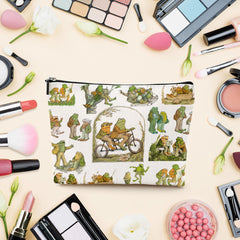 LONGXIN Toad Fans cosmetic bag zipper closure ensures secure travel makeup organization