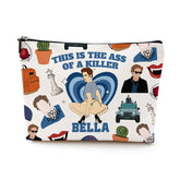 LONGXIN Twilight Merch makeup bag front graphic—vivid vampire motif for cosmetics storage on the go.