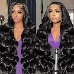 LONREAW body wave wig 30in provides natural volume for daily wear.
