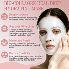 Loobexery bio-collagen mask sheet detail shows breathable fabric for comfortable wear.